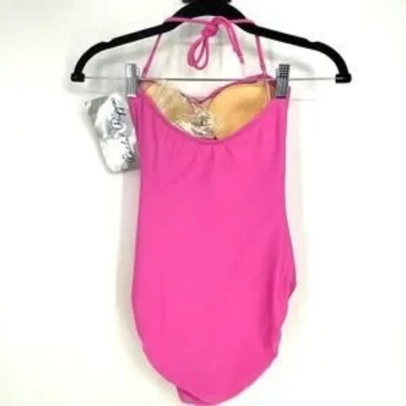 Rachel Pappo Swimsuit 6 Pink Slimming One Piece NWT $175 - Picture 2 of 5